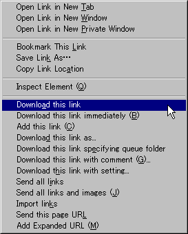 Flat type context menu