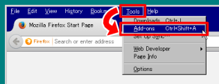 How to show Add-ons manager (the menu bar)